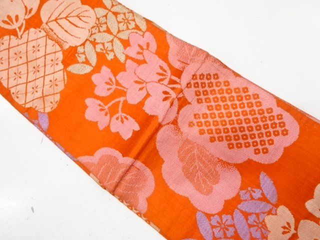 JAPANESE KIMONO / ANTIQUE OBI FOR KIDS / SILK / WOVEN CLASSICAL PATTERN